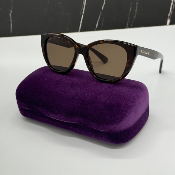 NEW GG1588S 002 GUCCI HAVANA BROWN CAT EYE WOMEN GUCCI SUNGLASSES - Picture 1 of 14